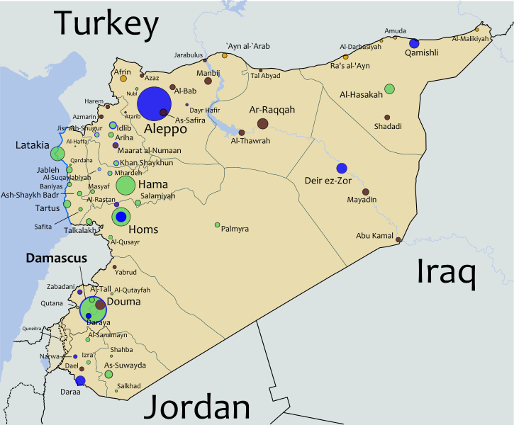 シリア内戦勢力分布